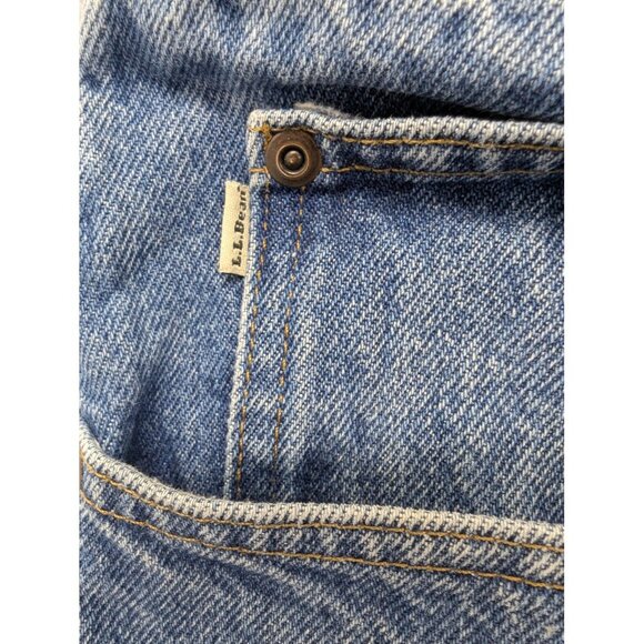 L.L.Bean Jeans Mens 40x34 Blue Relaxed Fit Straight Leg Zip Fly Cotton Denim - Picture 8 of 15